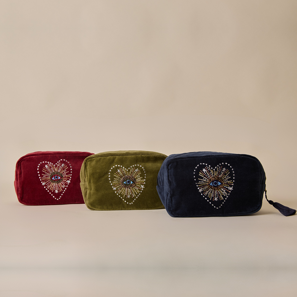 Velvet Makeup Pouch - Amaara Home