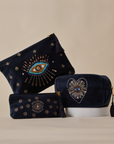 Evil Eye Navy Utility Pouch Set of 3