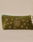 Evil Eye Olive Utility Pouch Set of 3
