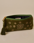 Evil Eye Olive Pencil Pouch