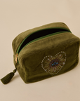 Evil Eye Olive Makeup Pouch