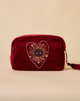 Evil Eye Maroon Makeup Pouch