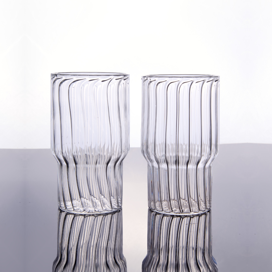 Fluted Drinking Glass - Large (Set of 2)