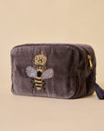 Bumble Bee Shadow Grey Makeup Pouch