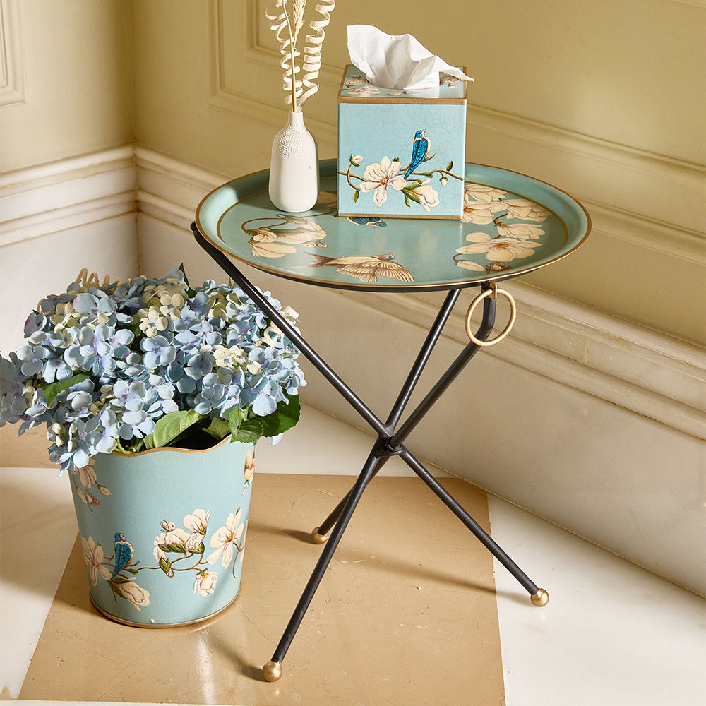 Magnolia_Handpainted_Butler_Tray _Round_Amaara_Home