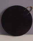 Kage Black Wooden Round Serving Platter