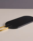 Kage Black Wooden Oval Serving Platter