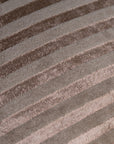Striped Brown Velvet Cushion Cover