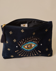 Evil Eye Navy Travel Pouch