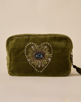 Evil Eye Olive Utility Pouch Set of 3