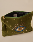 Evil Eye Olive Travel Pouch