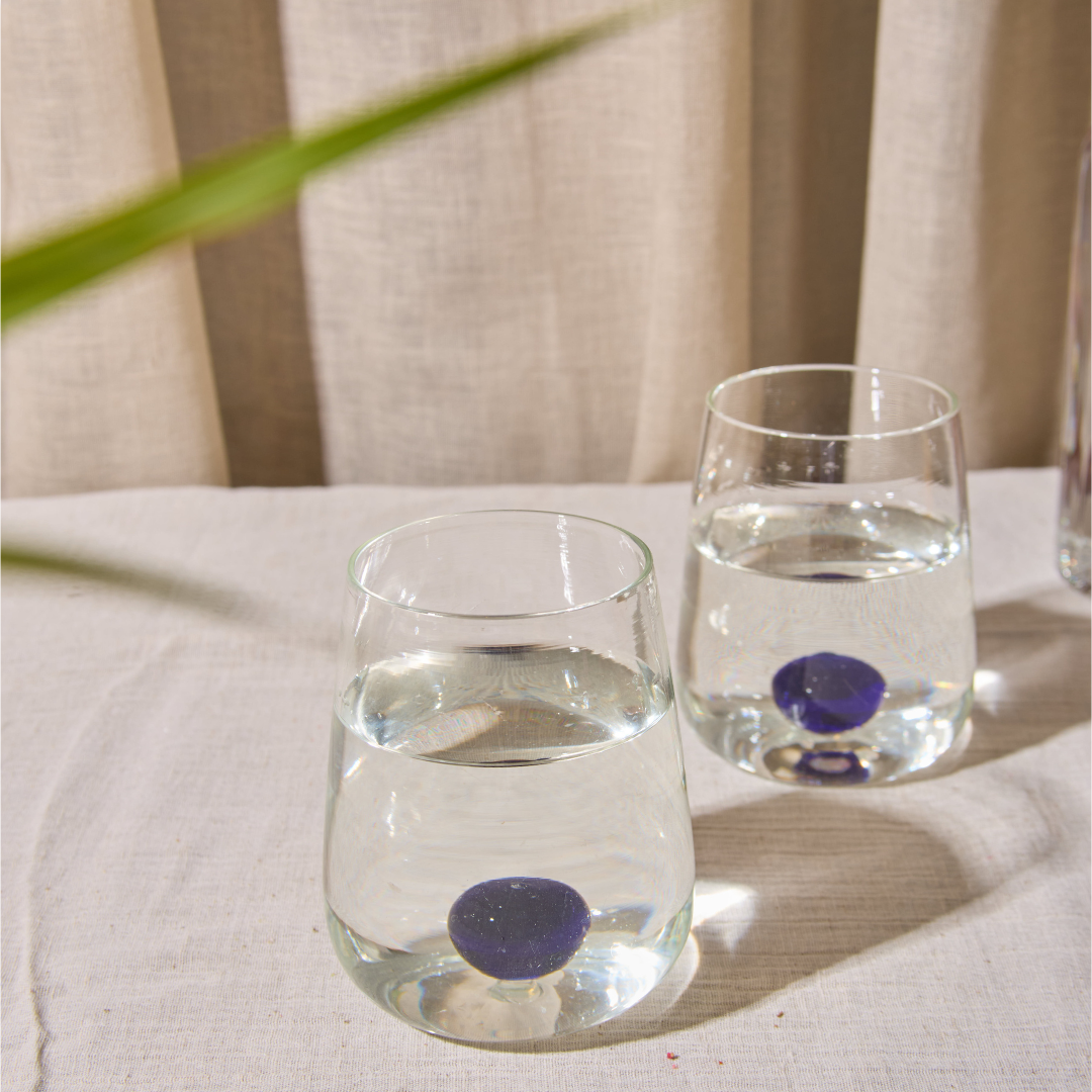 Handblown Drinking Glass - Azure (Set Of 2)