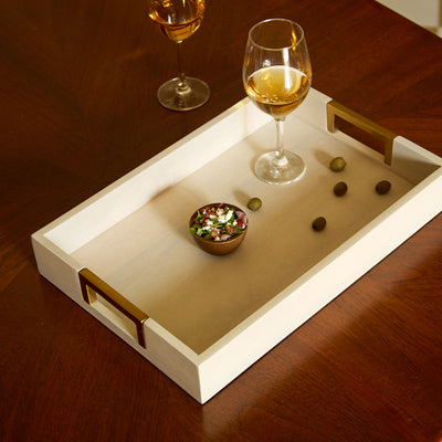 Kibashi Serving Trays - White Washed (Set Of 2)