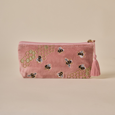 Bumble Bee Pencil Pouch - Tea Rose