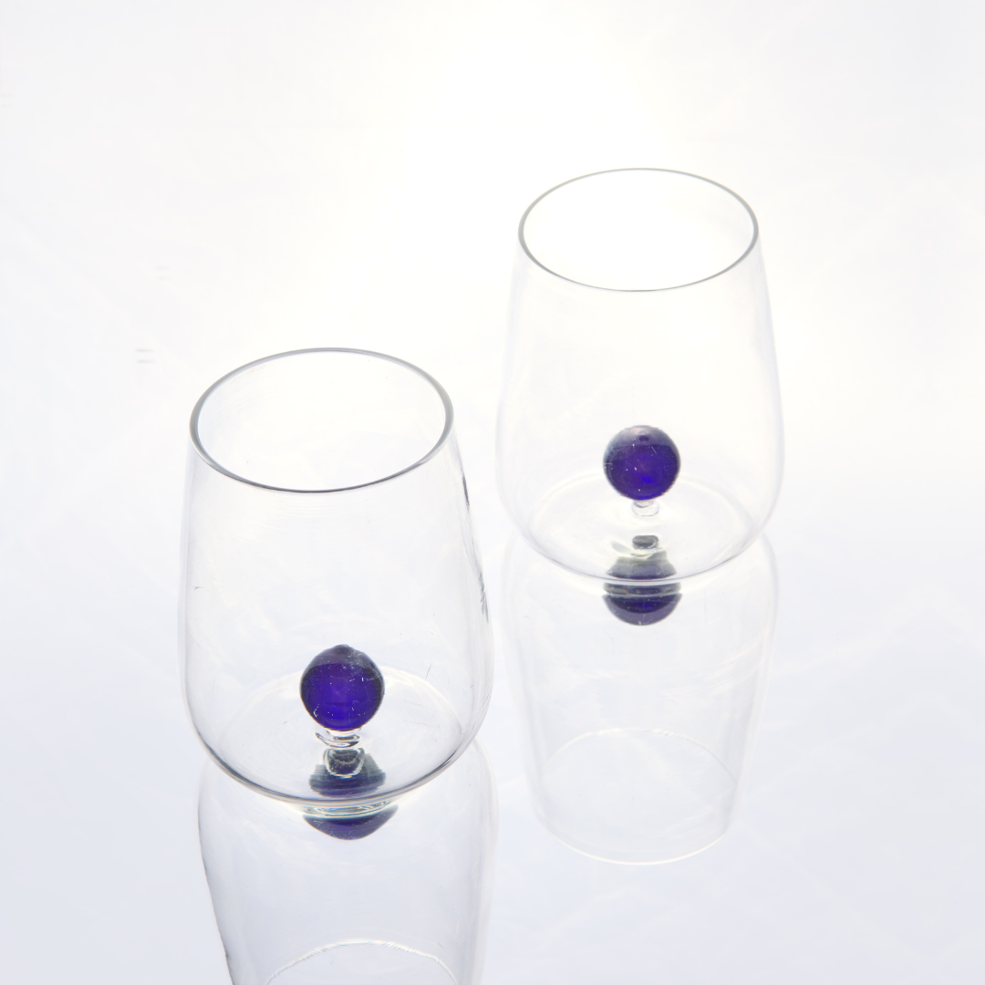 Handblown Drinking Glass - Azure (Set Of 2)