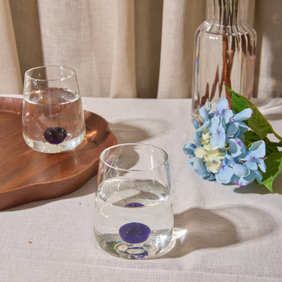 Handblown Drinking Glass - Azure (Set Of 2)