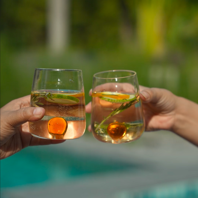 Handblown Drinking Glass - Honey (Set Of 2)