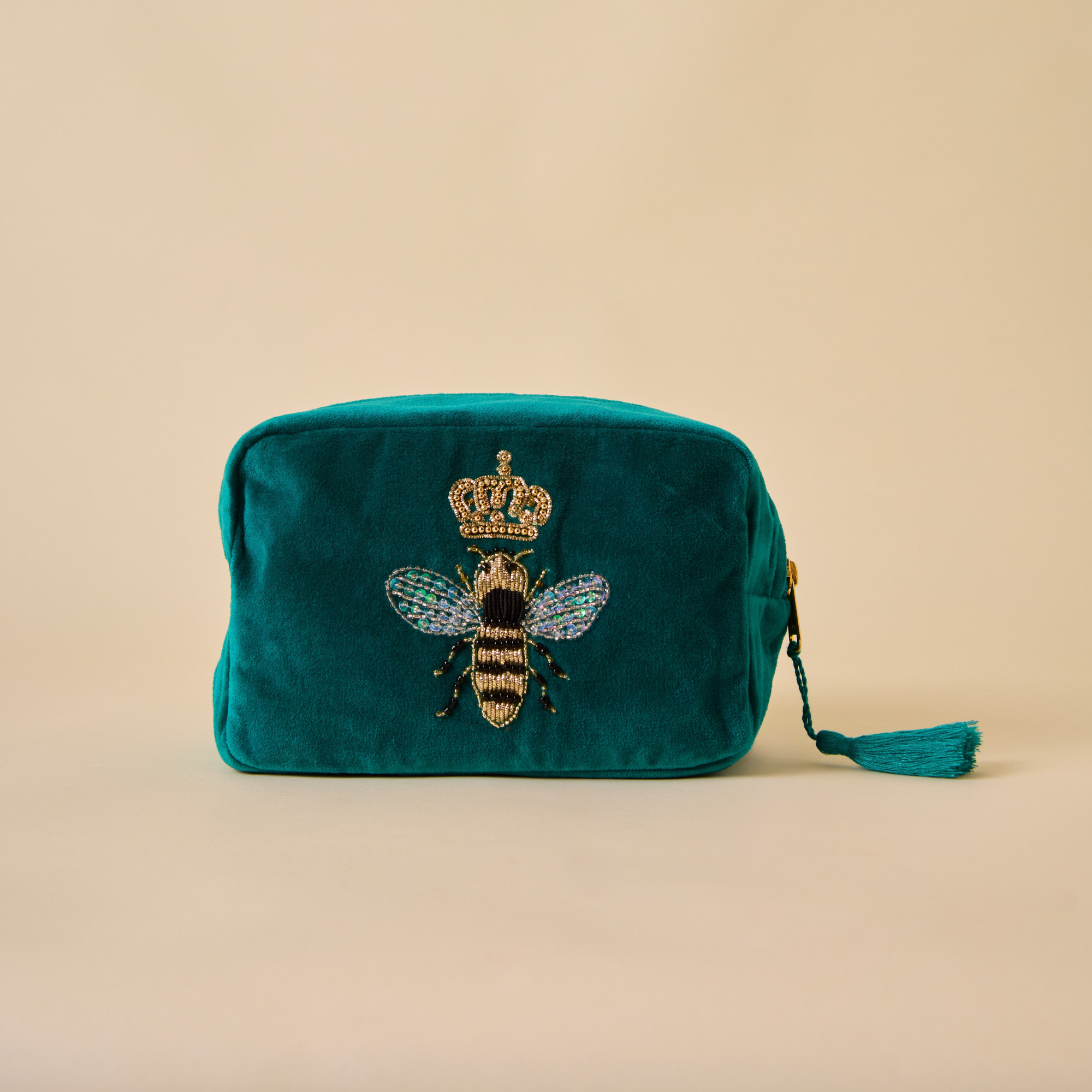 Bumble Bee Teal Utility Pouch Set of 3