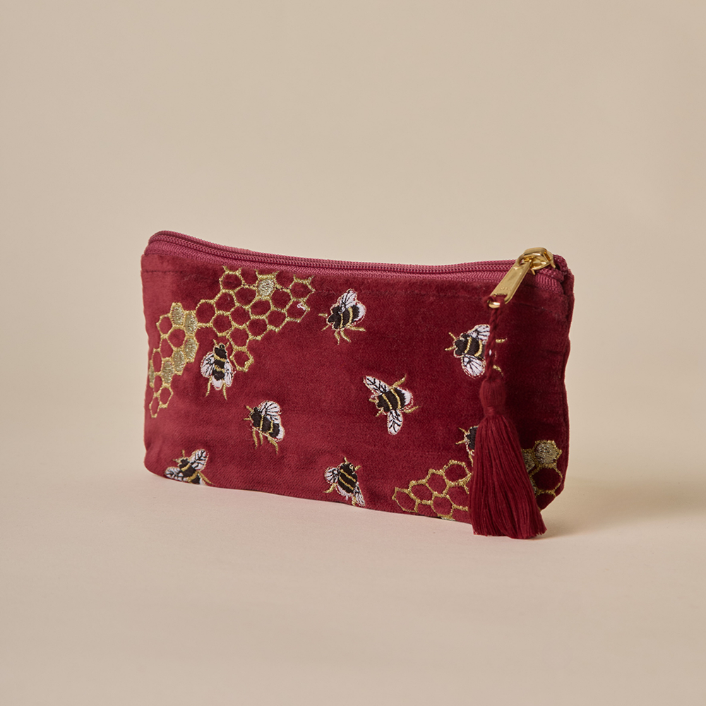 Maroon Pencil Pouch - Amaara Home