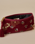Bumble Bee Maroon Pencil Pouch