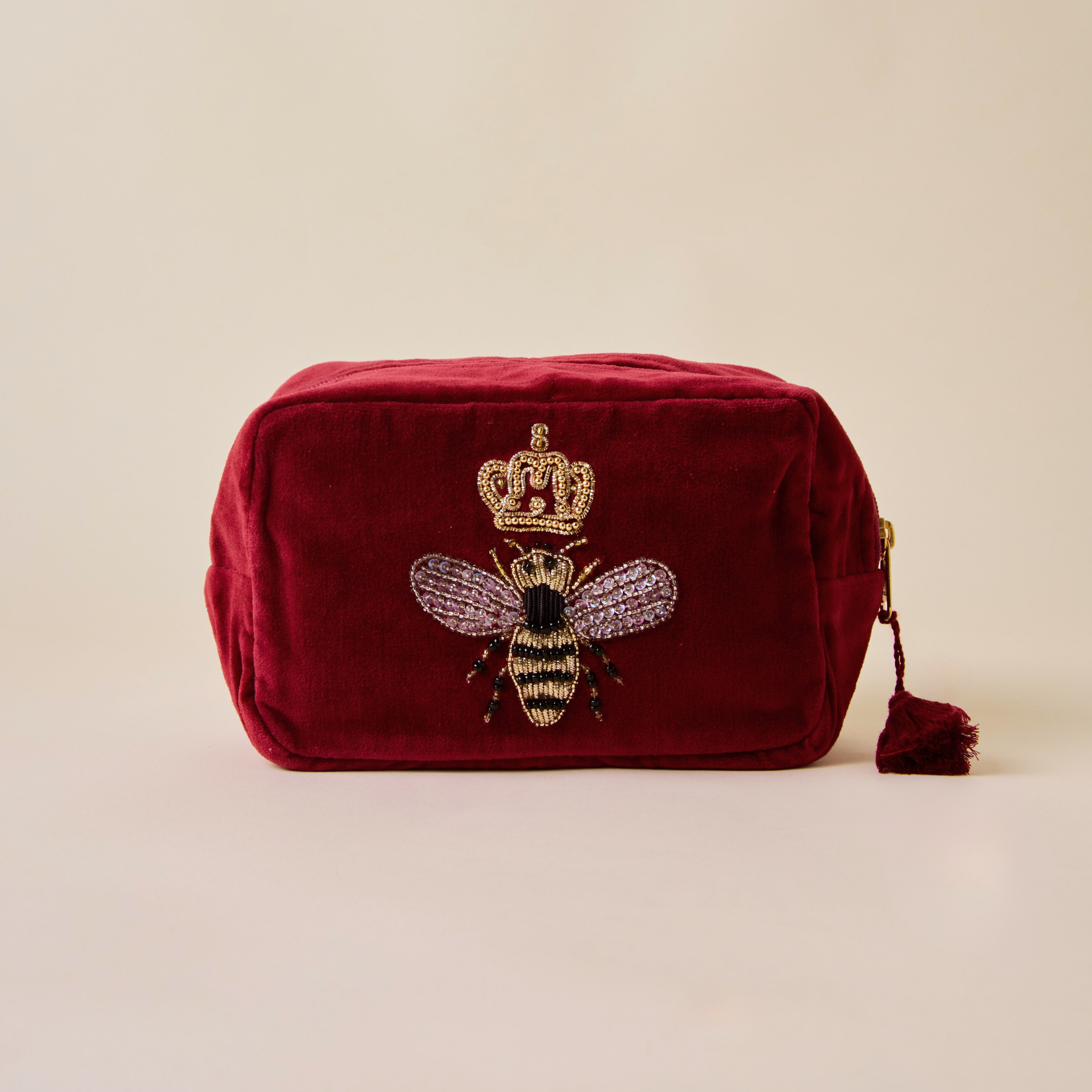 Bumble Bee Maroon Utility Pouch Set of 3