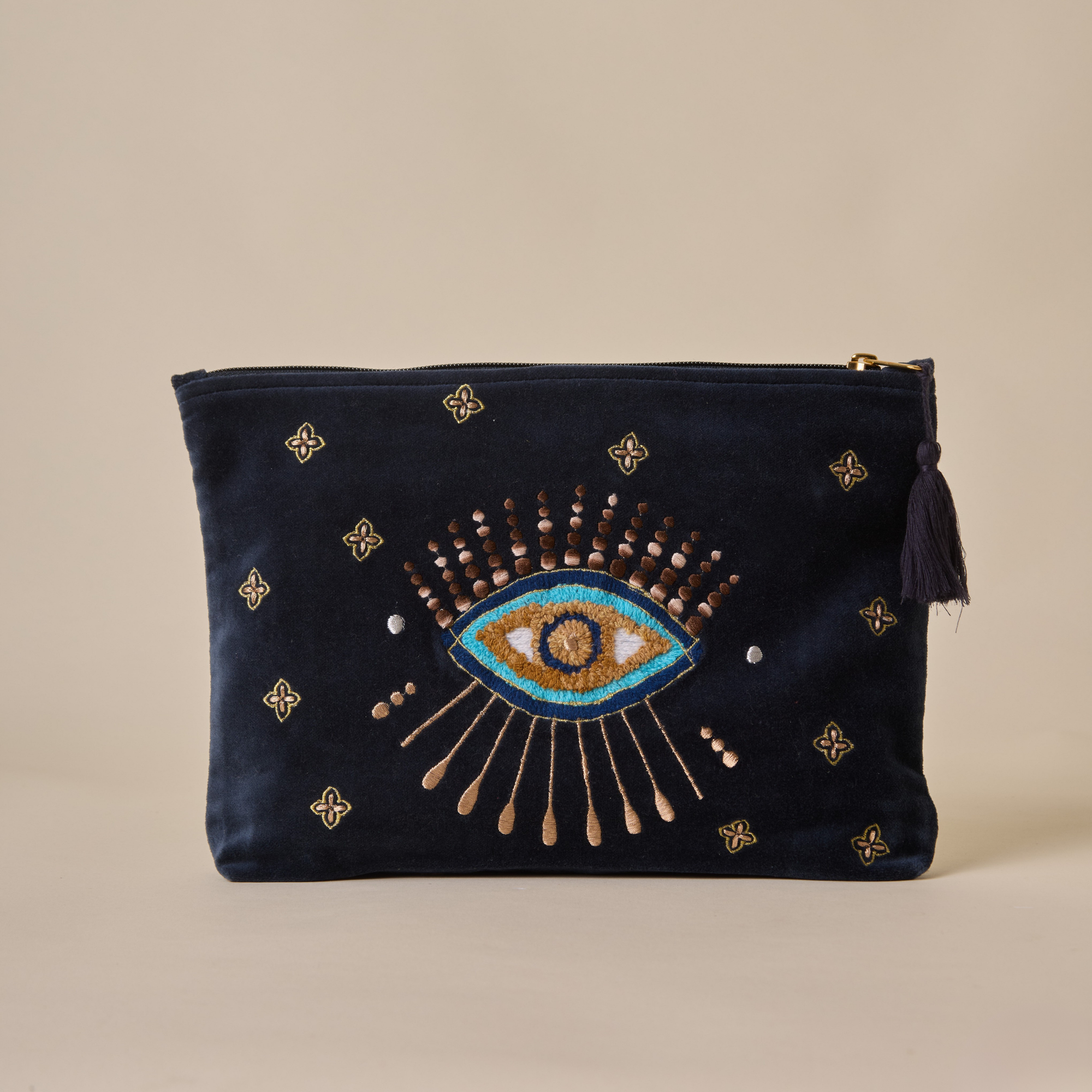 Evil Eye Navy Utility Pouch Set of 3