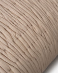 Ruched Beige Cushion Cover