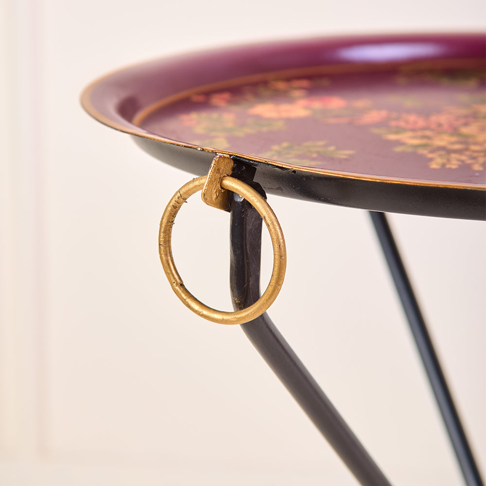 Rosa_Handpainted_Butler_Tray_Round_Amaara_Home