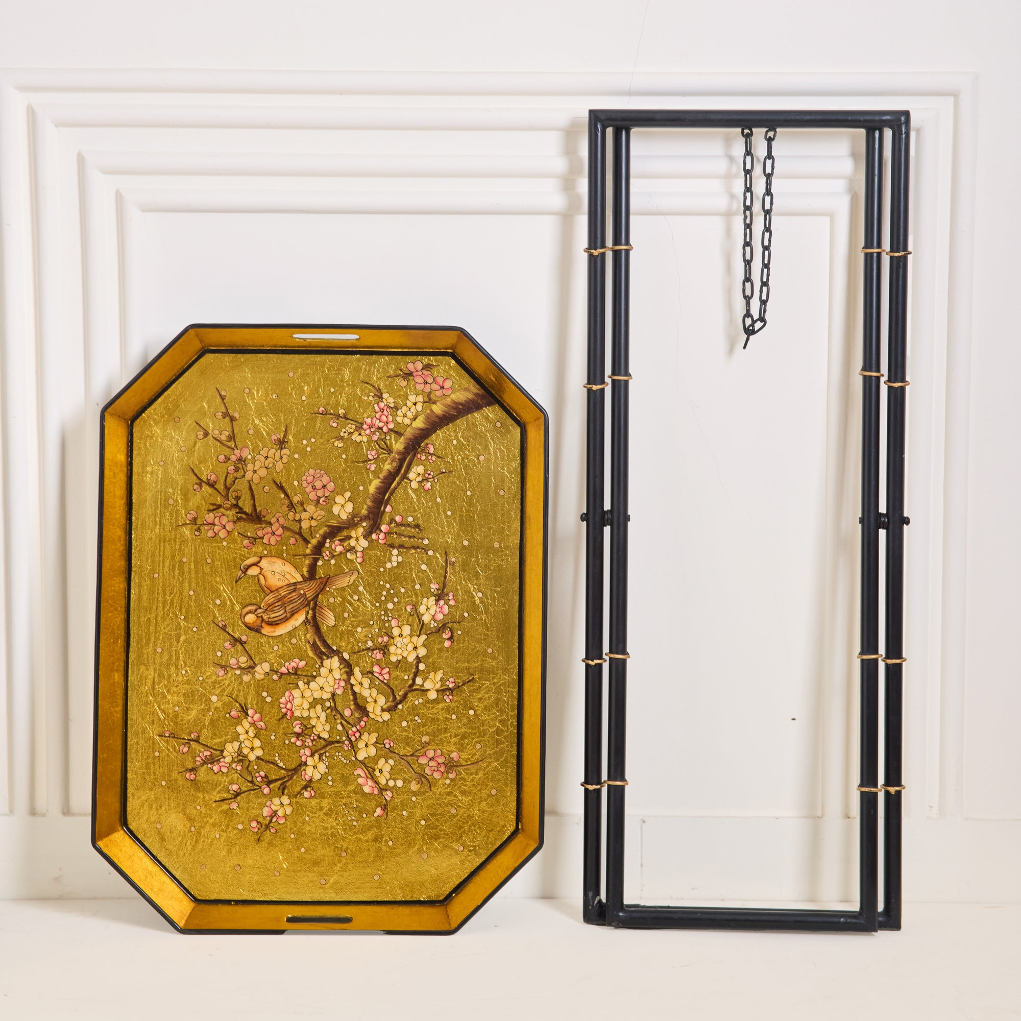 Sakura Rectangular Hand-Painted Butler Tray