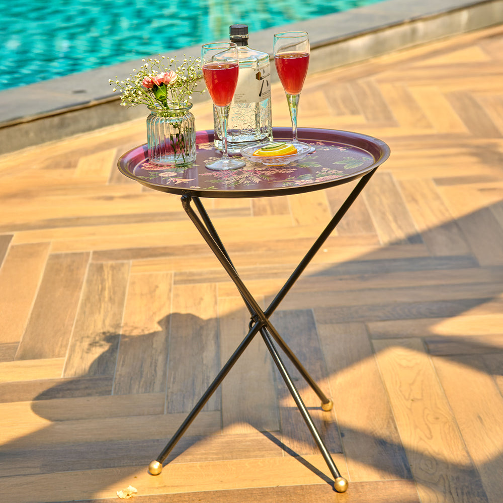 Rosa_Handpainted_Butler_Tray_Round_Amaara_Home