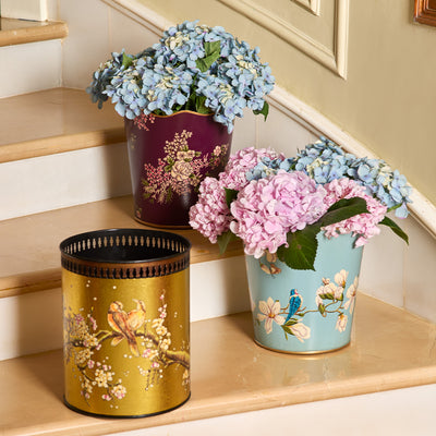 Magnolia Handpainted Planter (Paper Bin)
