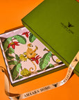 Monkeys In Mischief Pink Hand-Painted Rectangular Wooden Serving Tray