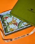 Tropica Monkeys in Mischief Blue Enameled Serving Tray