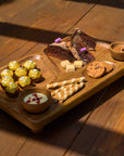 Oban Brown Wooden Serving Platter with Bowls