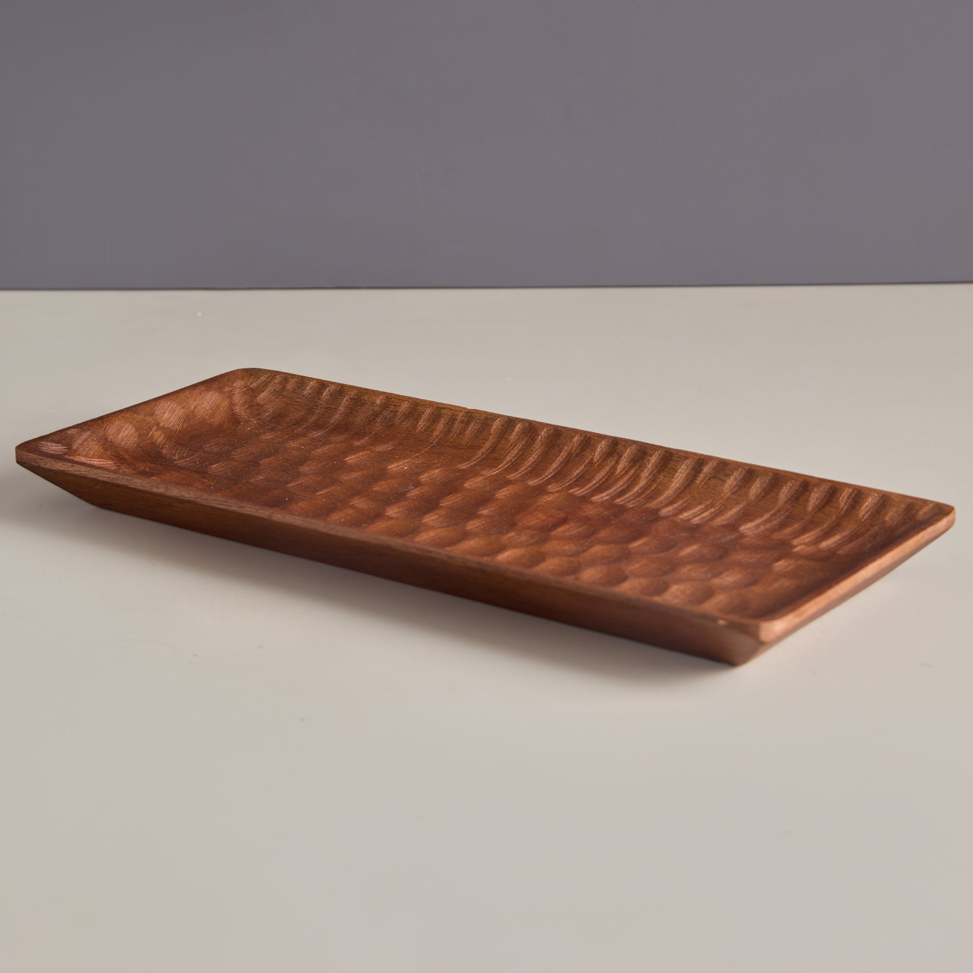 Moku Brown Rectangular Wooden Serving Tray