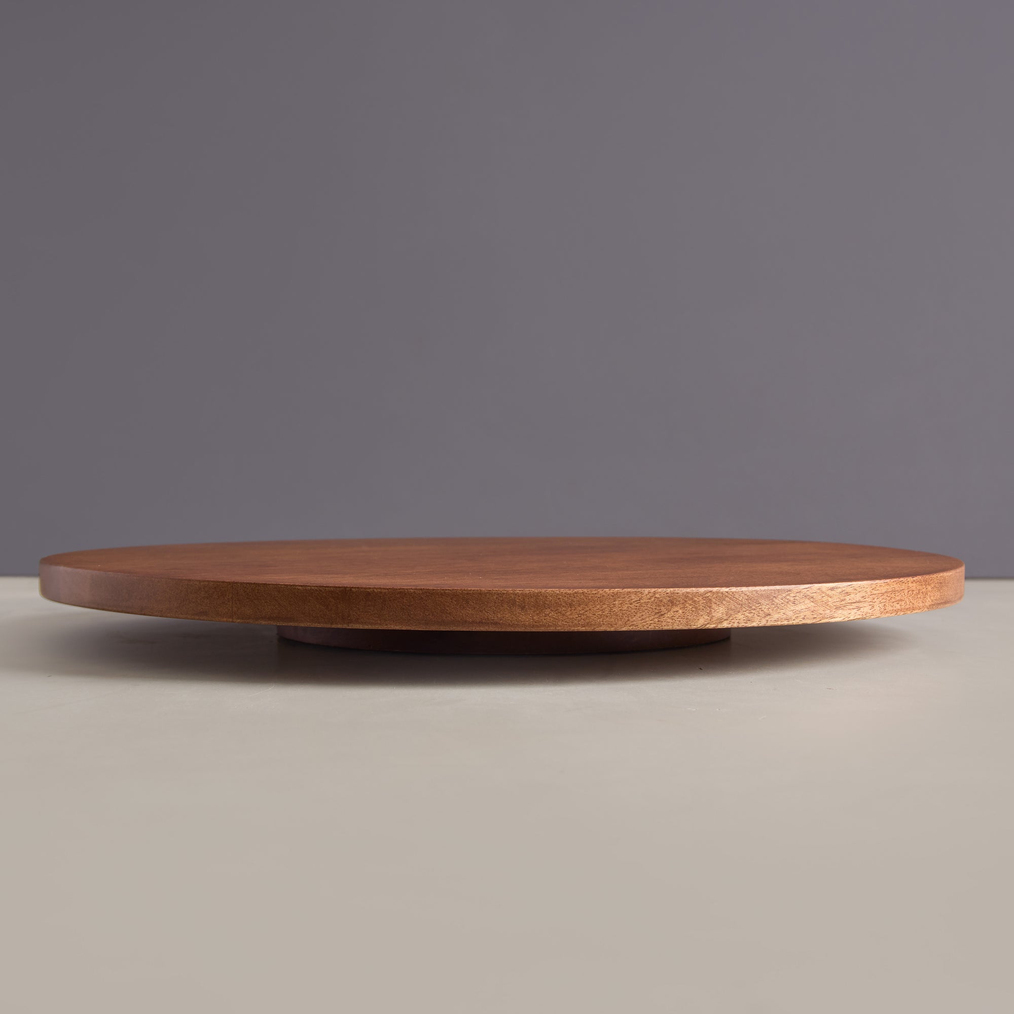 Taro Brown Wooden Lazy Susan
