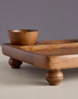 Oban Brown Wooden Serving Platter with Bowls