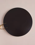 Kage Black Wooden Round Serving Platter