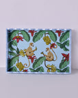 Tropica Monkeys in Mischief Blue Enameled Serving Tray