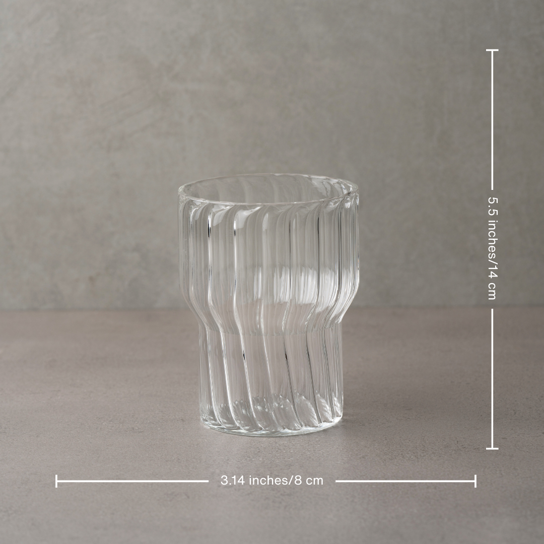 Fluted Drinking Glass - Medium (Set of 2)