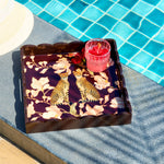Tropica Enameled Tray: Leopards in Love - Maroon